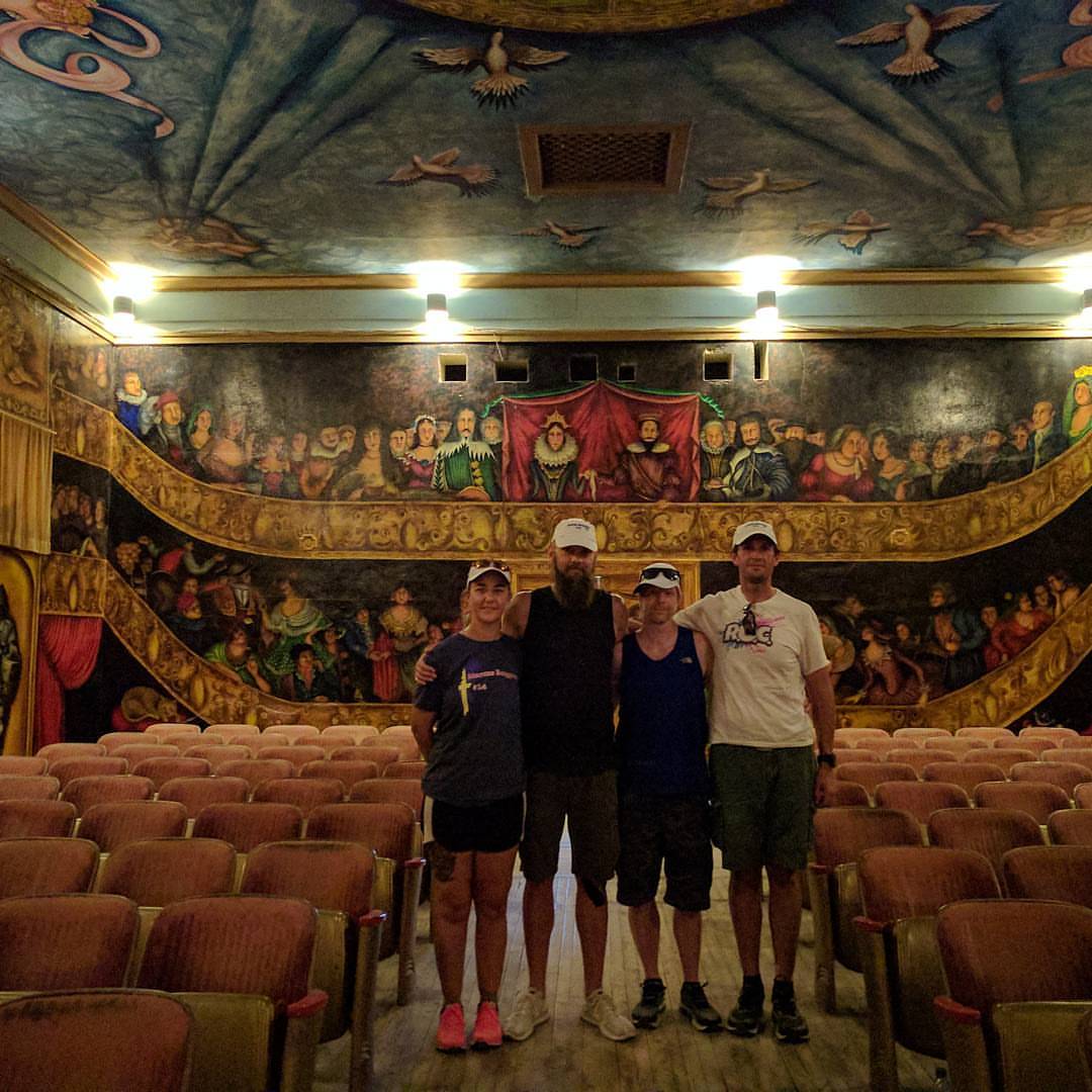 Team taking the tour at Amargosa Opera House before the race