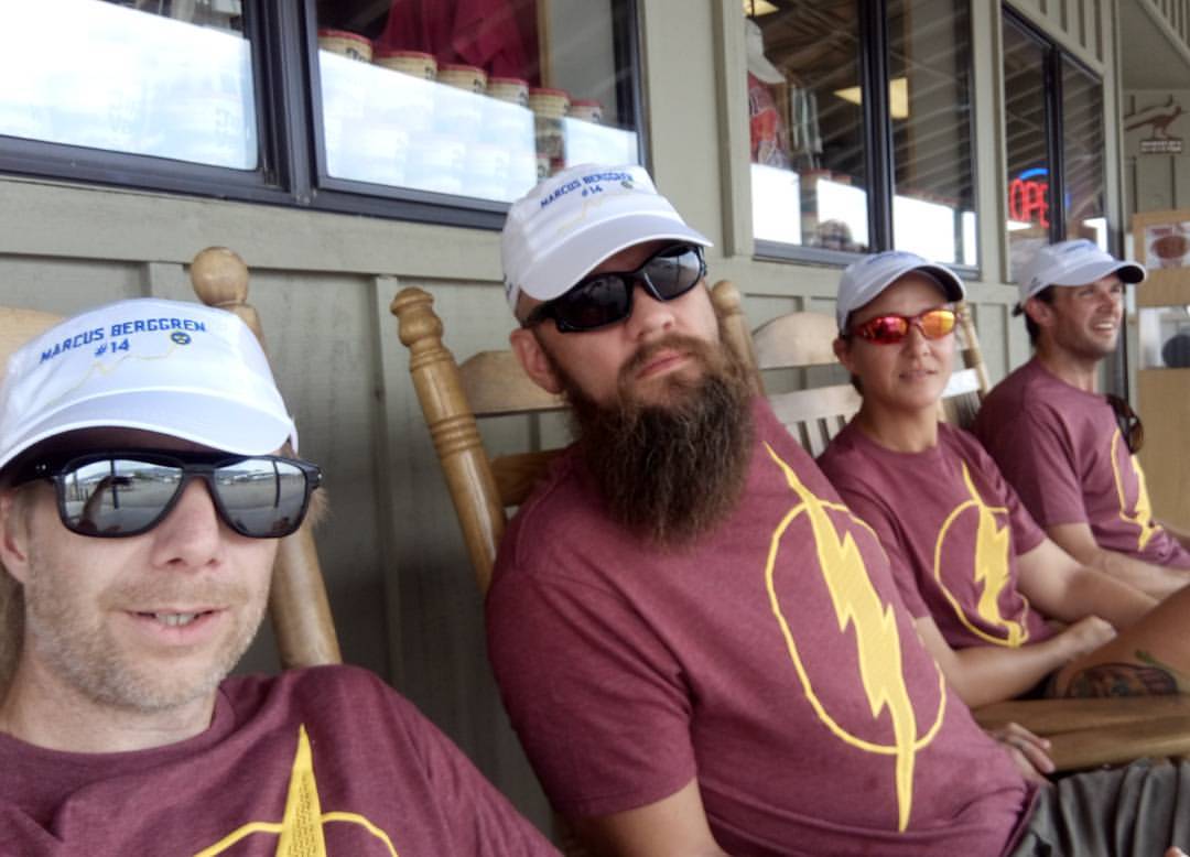 Team relaxing at Stovepipe Wells day before the race